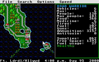 Roadwar 2000 screenshot 2 for Atari ST